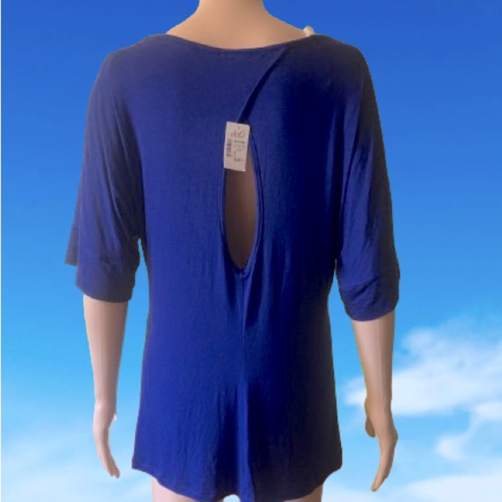 Brand new blouse royal blue and white size extra large
